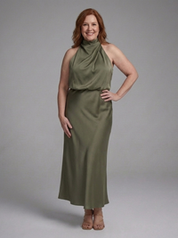 Emmeline - Midi Dress with Halter Neckline