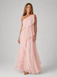 Nairi - One-Shoulder Ruffle Maxi Dress
