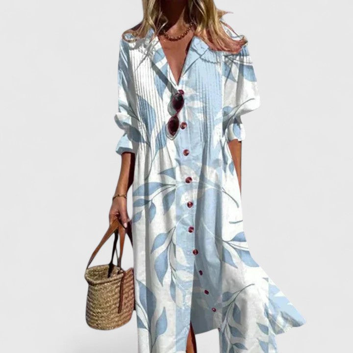 Paula | Elegant Boho Dress Skyblue