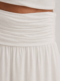 Juliette - Ruched Low-Rise Maxi Skirt