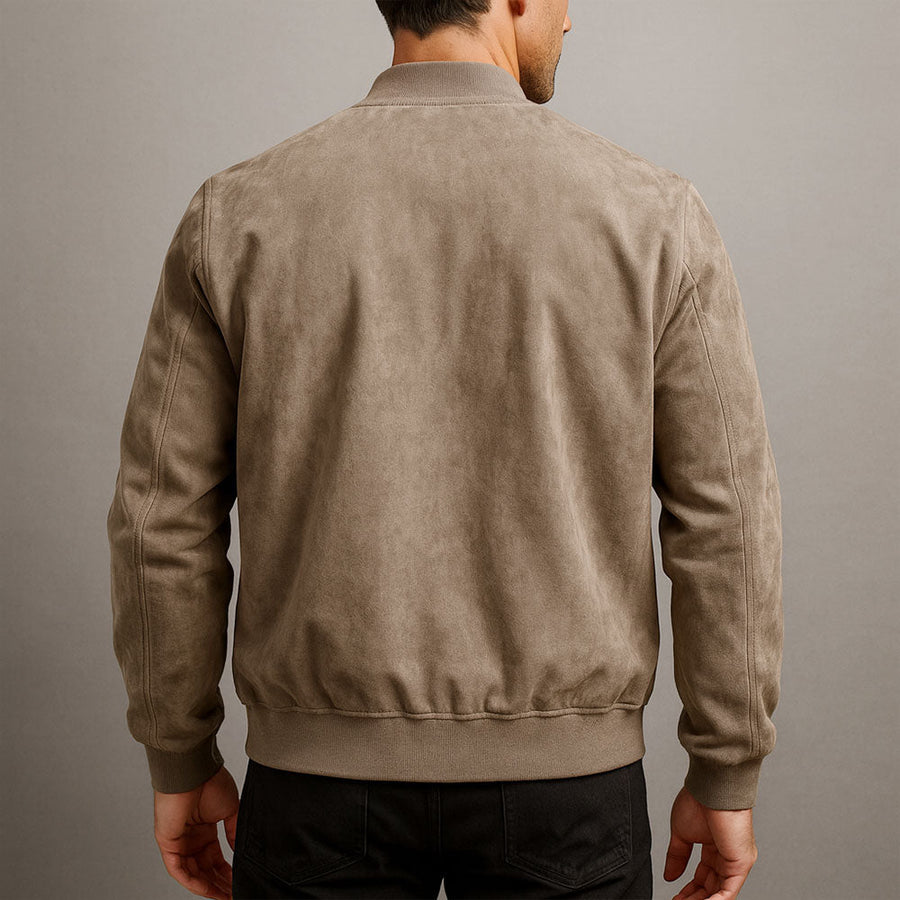 Fergus - Suede Bomber Jacket