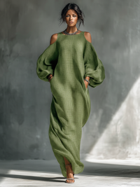 Rowan - Cold Shoulder Maxi Dress
