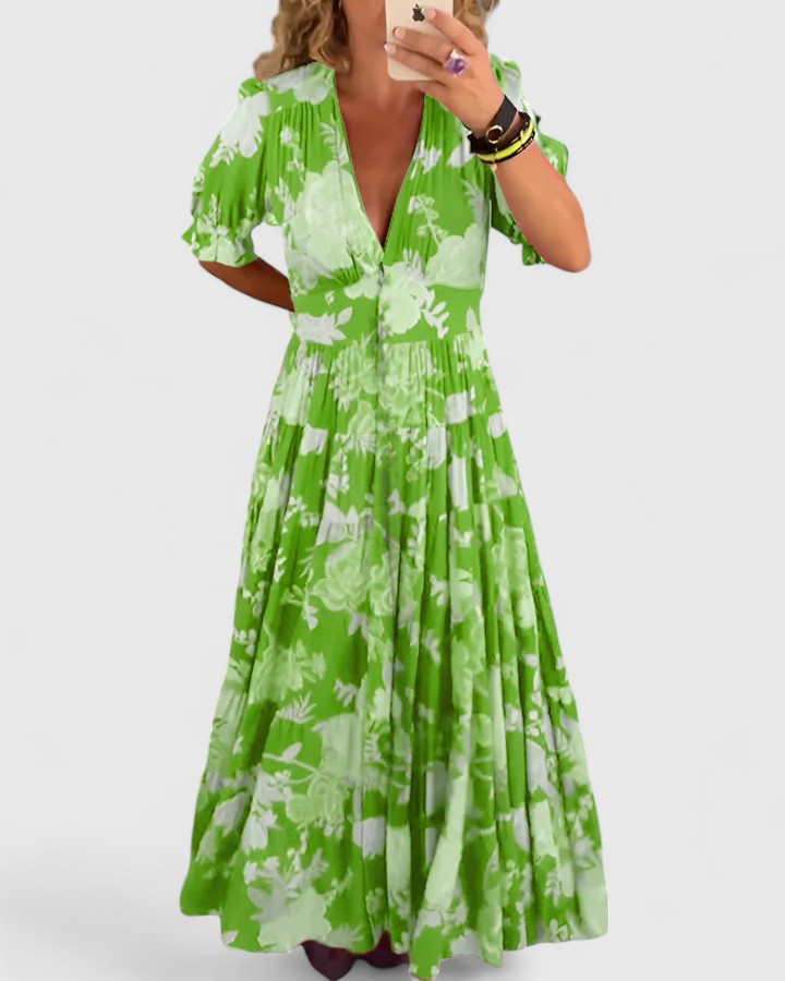 Mireya – Elegant Floral Summer Dress