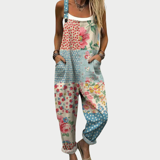 Georgia - Comfortable Printed Dungarees