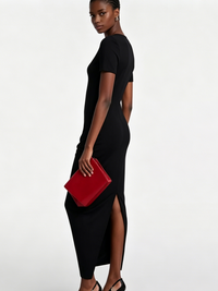 Agnes – Open Back Asymmetrical Midi Dress