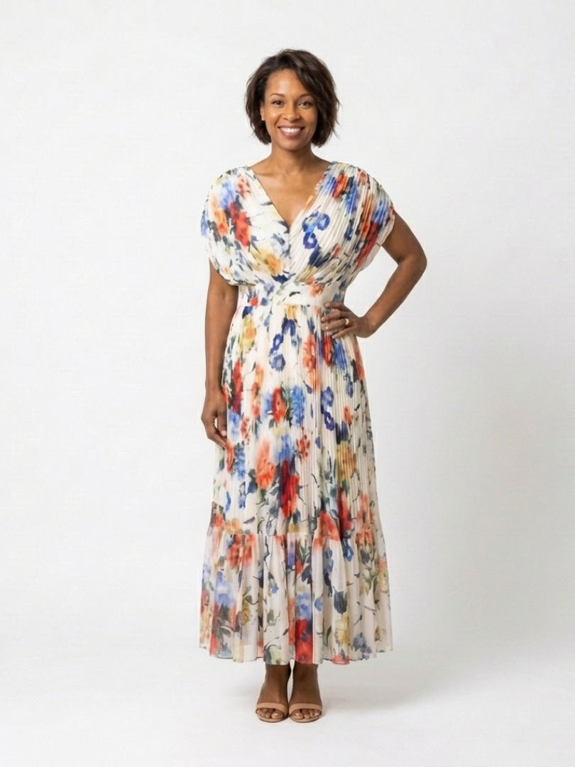 Mollie – Pleated Midi Dress