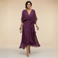 Tilly - Elegant V-Neck Chiffon Dress