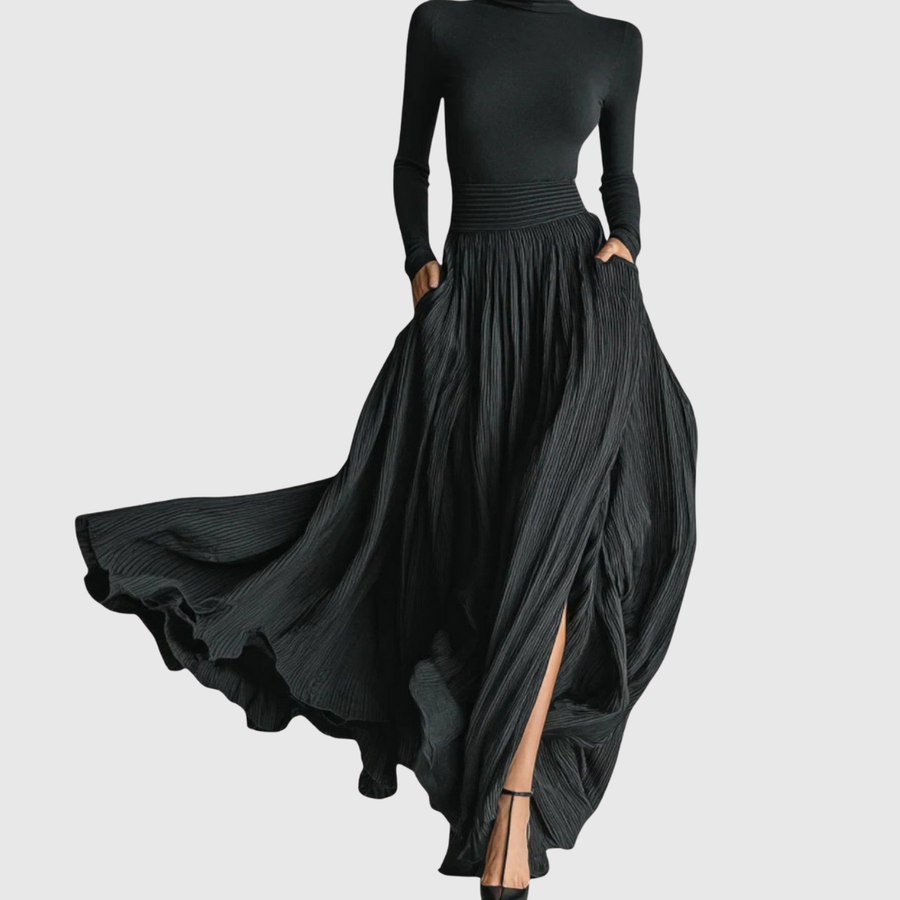 Cerynn | High Waist Maxi Skirt Plus Shirt XS