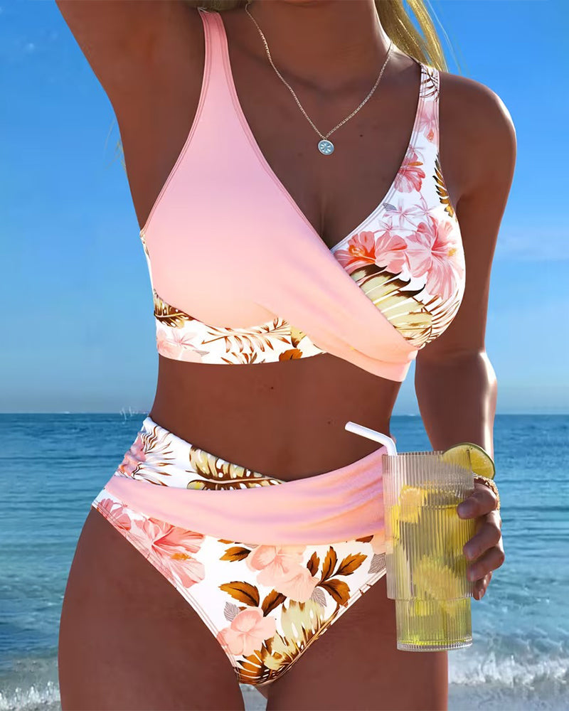 Cosima - Floral Contrast Bikini Set