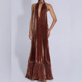 L'idee Dress L'idee Libertie Gown Bronze Glitter Nwt Us Size S 4
