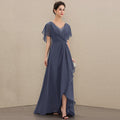 A Line V Neck Sequins Chiffon Dress Mother Of The Bride Dress