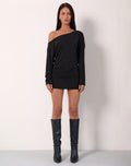 Shelisa Slouchy Mini Dress In Black