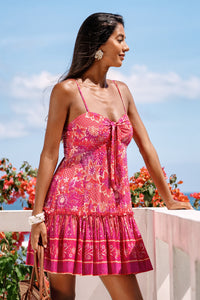 Wave Kissed Floral Mini Dress