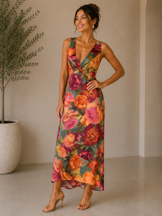 Parisian Floral Alicia Midi Dress