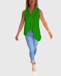 Lina | Sleeveless Top Green