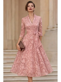 A Line Tea Length Blazer Dress Formal Dress Mother Of The Bride Dress