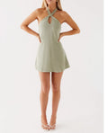 Peppermayo Dress Peppermayo Halter Keyole Cutout Mini Dress Green 0