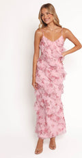 Ciao Floral Ruffle Chiffon Gown (Women)