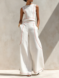 Willow – Sleeveless Top and Wide-Leg Trouser Set