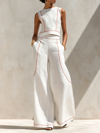 Willow – Sleeveless Top and Wide-Leg Trouser Set
