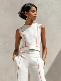 Willow – Sleeveless Top and Wide-Leg Trouser Set