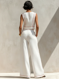 Willow – Sleeveless Top and Wide-Leg Trouser Set