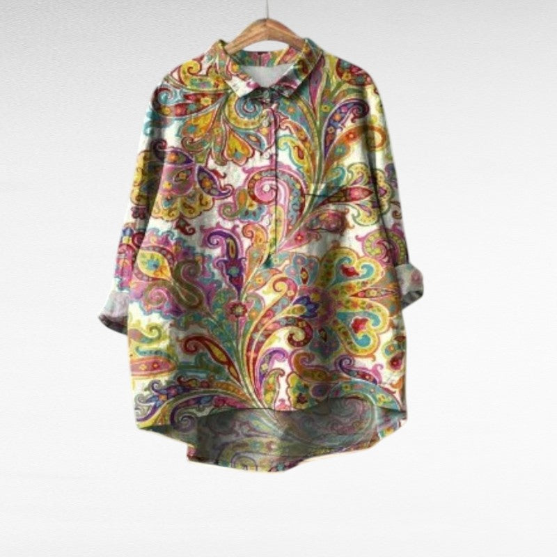 Amoret - Elegant linen summer blouse