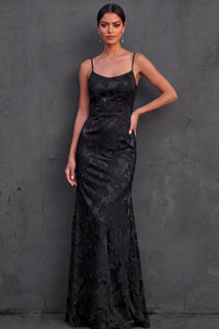 Yellow Spaghetti Straps Sheath Sleeveless Long Wedding Guest Dress