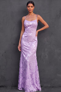 Yellow Spaghetti Straps Sheath Sleeveless Long Wedding Guest Dress
