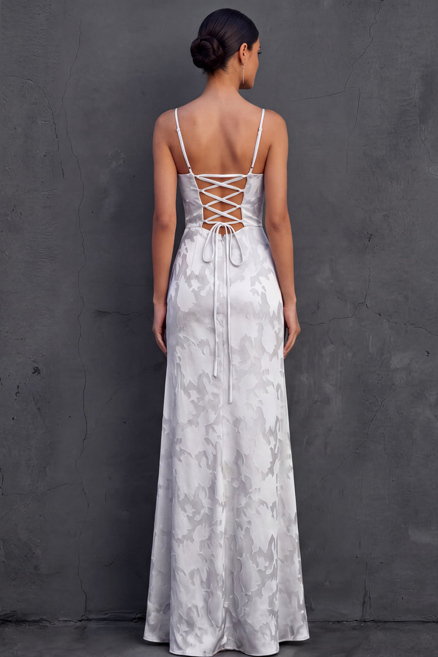 Yellow Spaghetti Straps Sheath Sleeveless Long Wedding Guest Dress