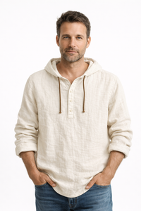 Hamish - Dante Linen Hooded Shirt