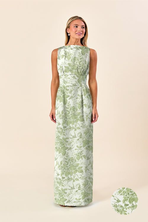 Sabrina Floor Length Boat Neck Bridesmaid Dress 40+ Colors