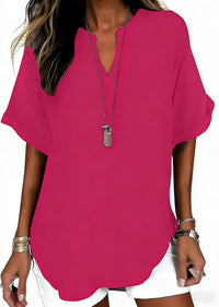 Ursa - Soft V-Neck Everyday Blouse