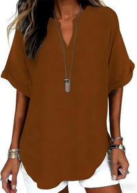 Ursa - Soft V-Neck Everyday Blouse