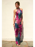 FINESSE HALTER NECK OPEN BACK MAXI DRESS