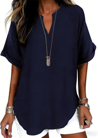 Ursa - Soft V-Neck Everyday Blouse