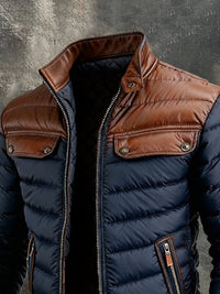 Kieran - Quilted Jacket with Leather Insets