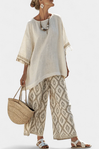 Isolde – Sophisticated Top and Casual Trousers