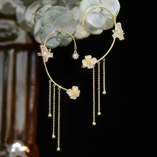 Liriel - Butterfly Tassel Earrings – Gold