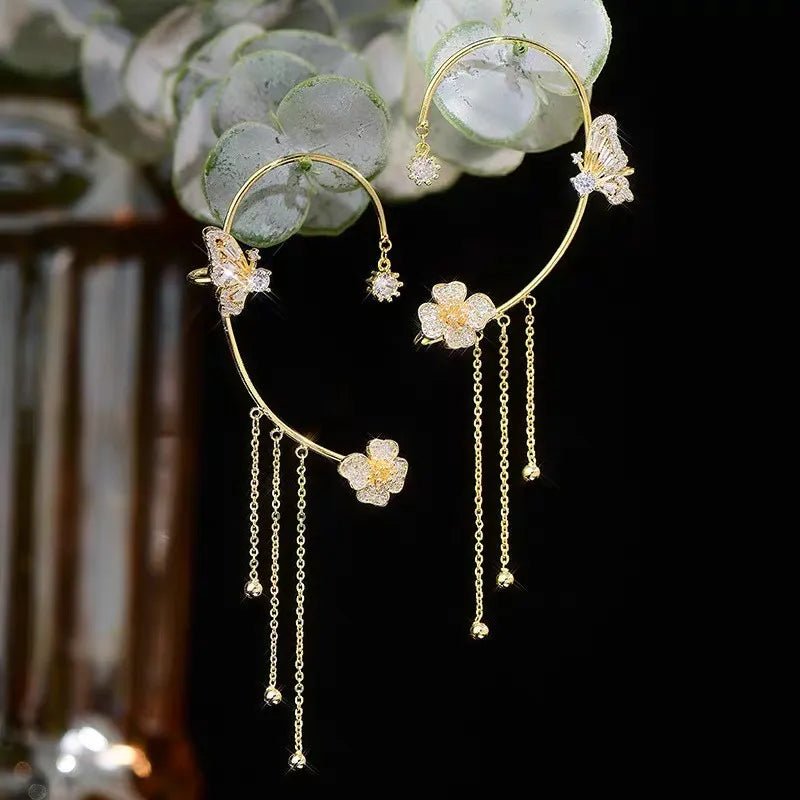 Liriel - Butterfly Tassel Earrings