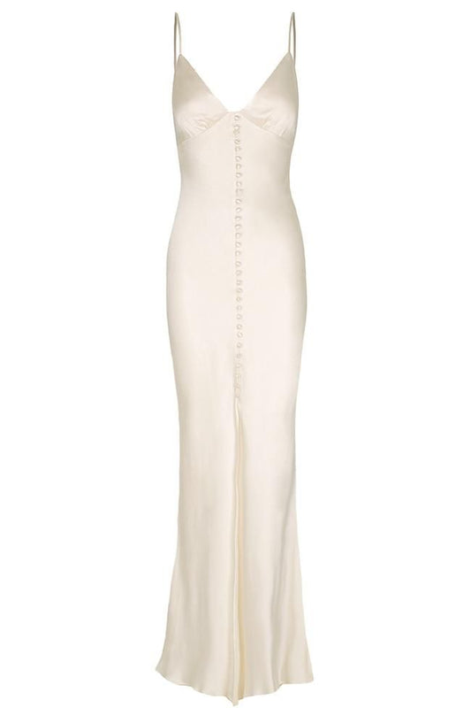 La Lune Lace Back Maxi Dress Cream Dress Shona Joy