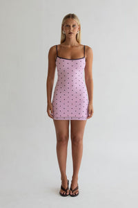 Char Mini Dress Pink Polka