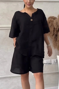Maike Blouse and Shorts Set