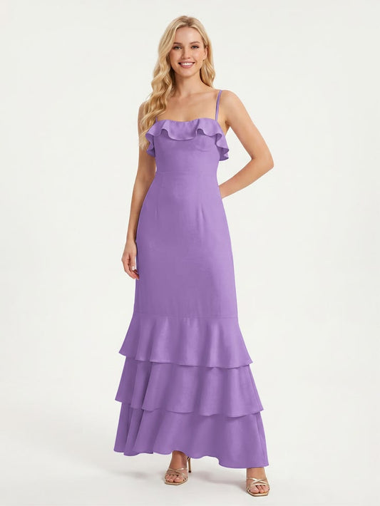 Chiffon Tahiti Bridesmaid Dress Sweetheart Tea Length Column, Tahiti
