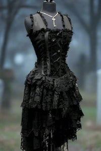 Paris Cabaret Dress Black Taffeta