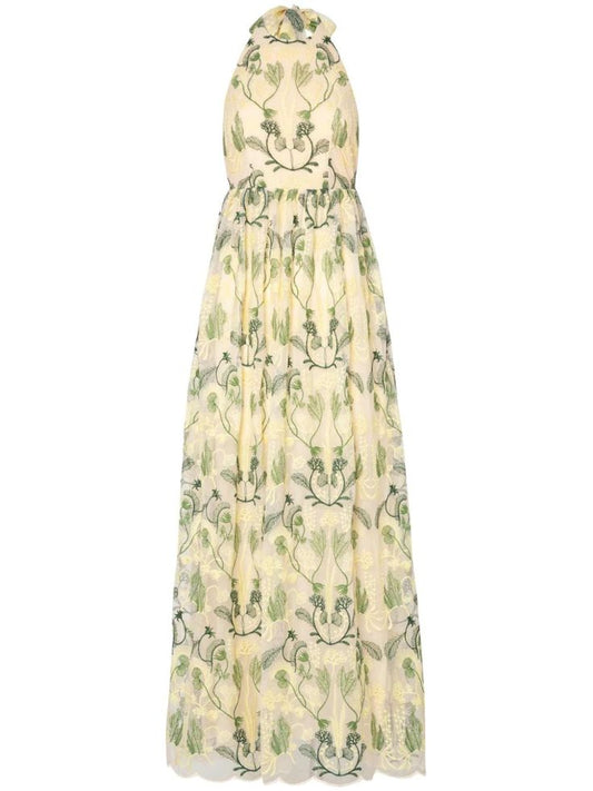 Agua Bendita Acanella Habitat Maxi Dress Neutrals