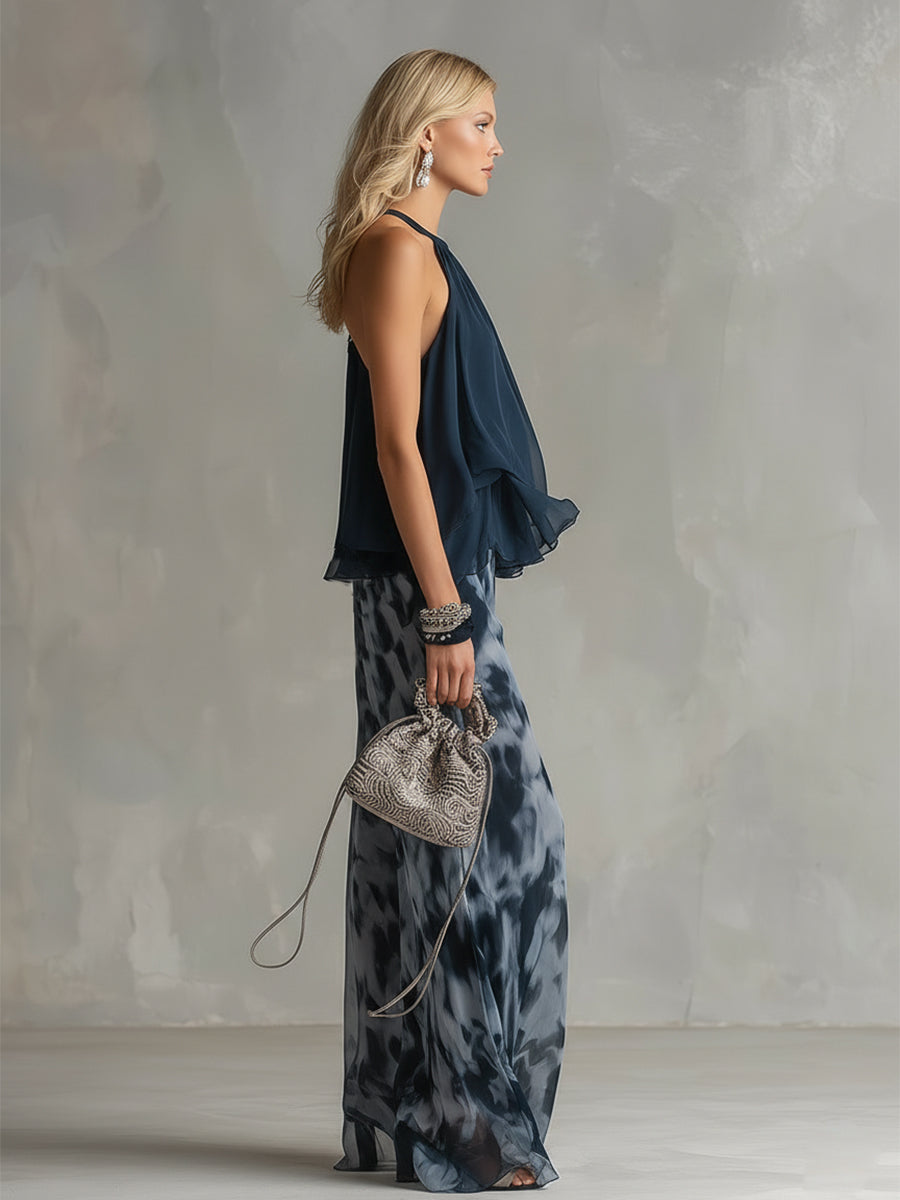 Vianne - Elegant Chiffon Co-ord Set