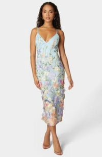 Bebe Women's Floral Embroidered Midi Dress Macy's