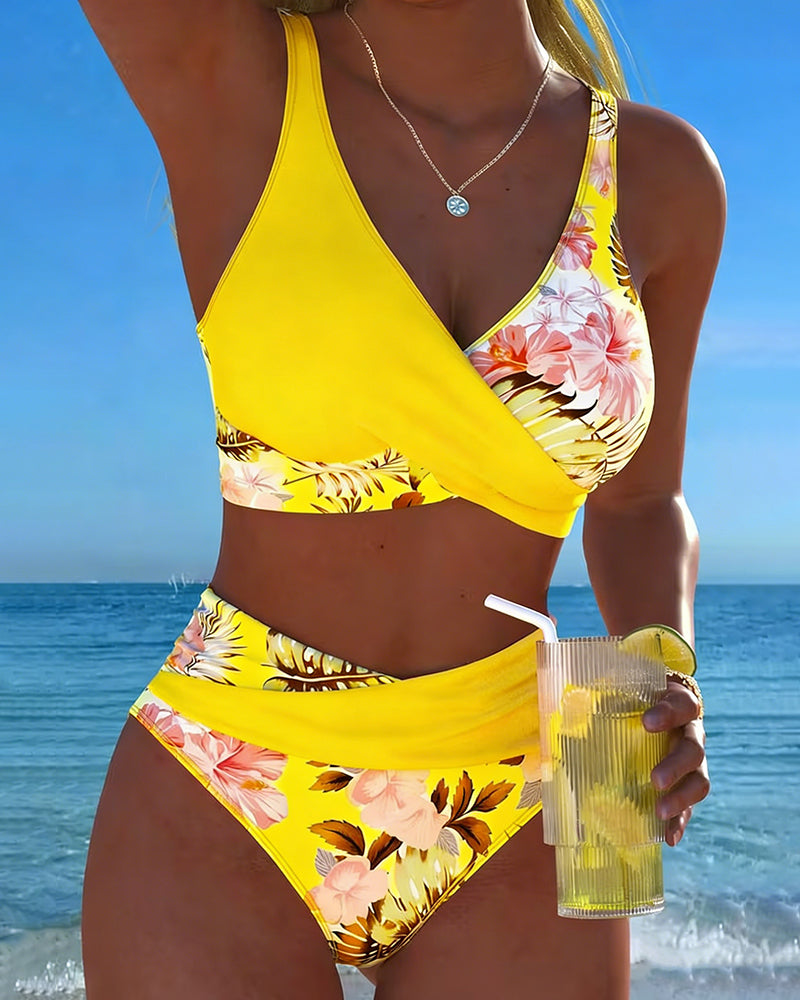 Cosima - Floral Contrast Bikini Set