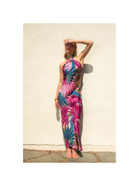 FINESSE HALTER NECK OPEN BACK MAXI DRESS
